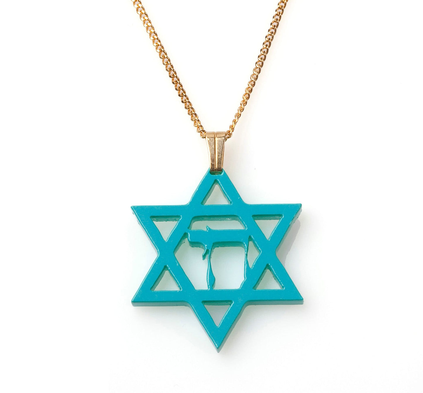 Hai Pendant Necklace with Magen David